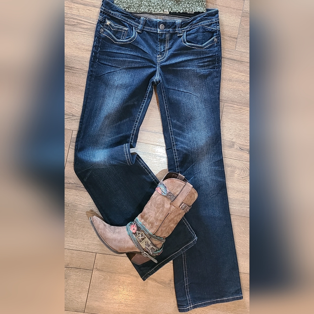 Worn Once! - MEK DNM - NearNew Wide Leg Bootcut Flair 5 Pocket, Mid-rise 32x34